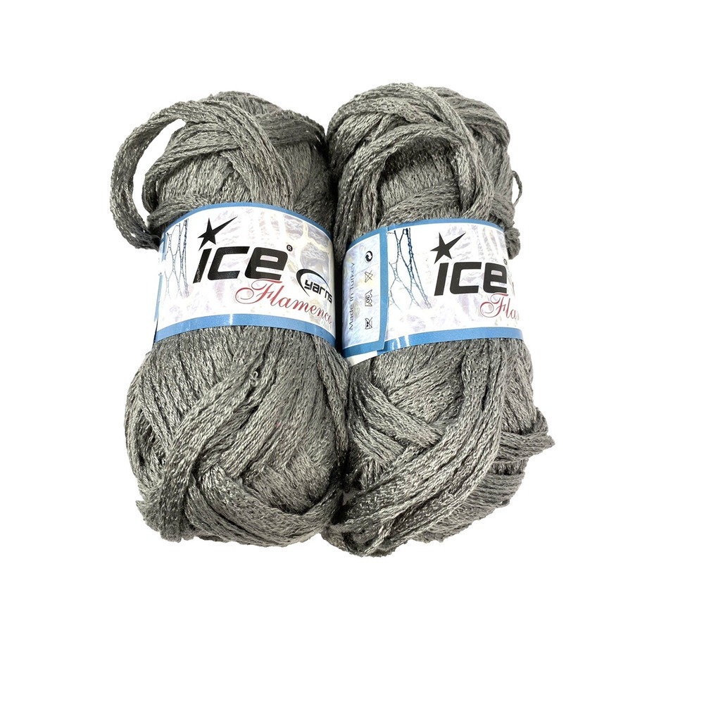 2 skins ICE flamenco yarns grey‎ sashay acrylic 100 gr 30 m